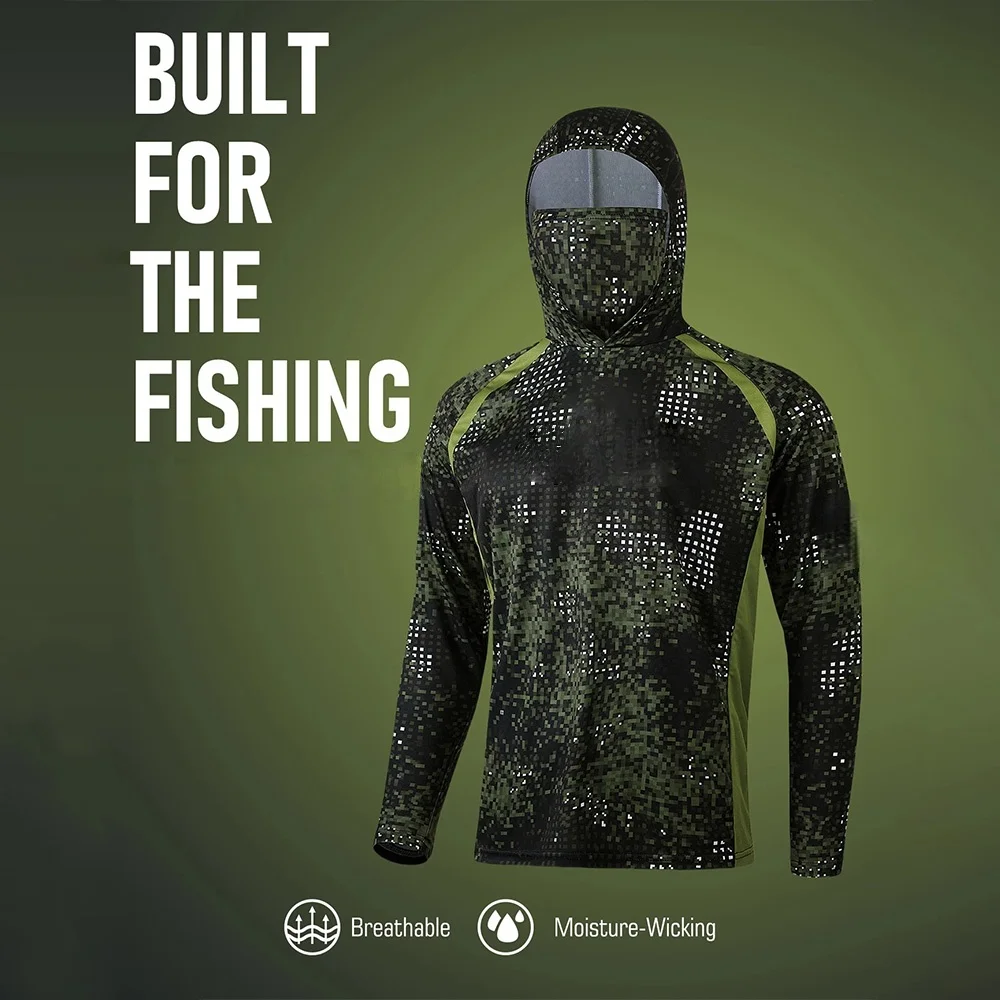 Fishing Shirt Uv Protection - ملابس صيد للرجال، قميص صيد بأكمام