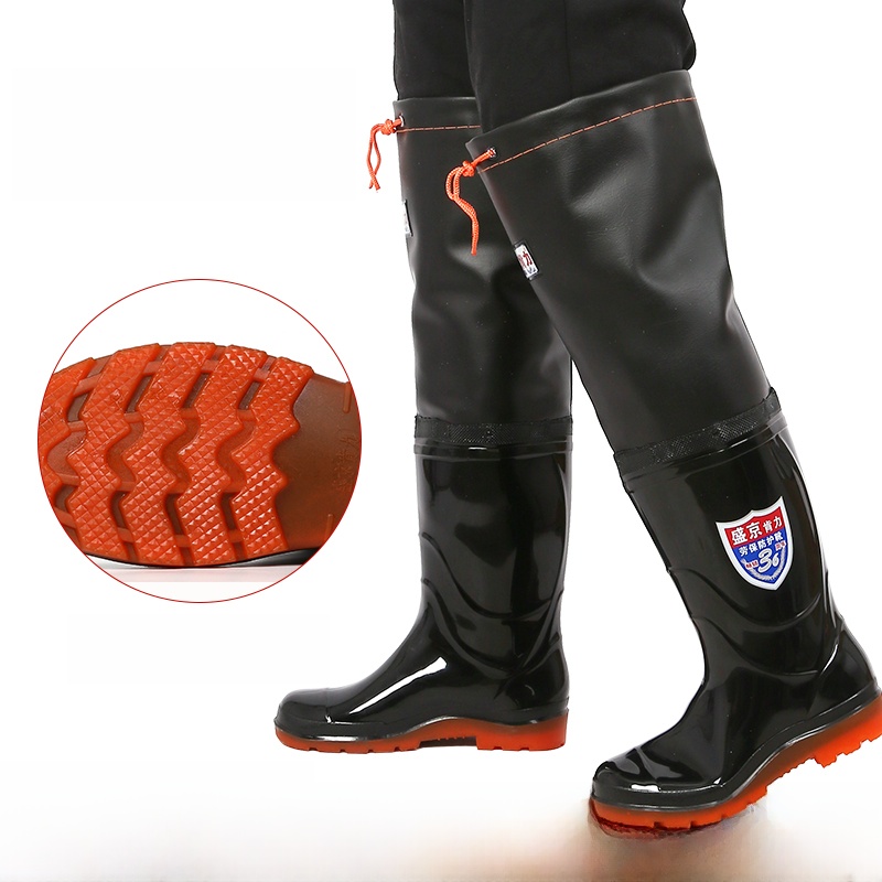أحذية مطر سميكة فوق الركبة للر - مراجعة Fishing Rain Suit وسعره